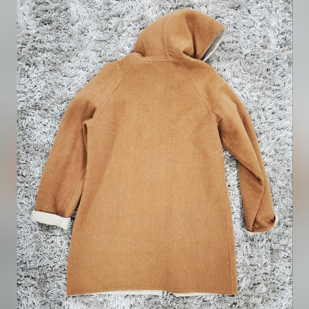 Alpaca 111 70% Baby Alpaca 30% Wool Tan Biege Reversible Coat Size M - Picture 4 of 9